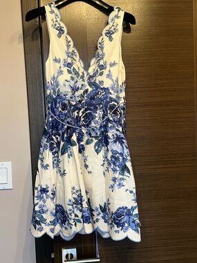 NWT Zimmermann White/Light Blue Swim Scallop One-Piece SIZE 6